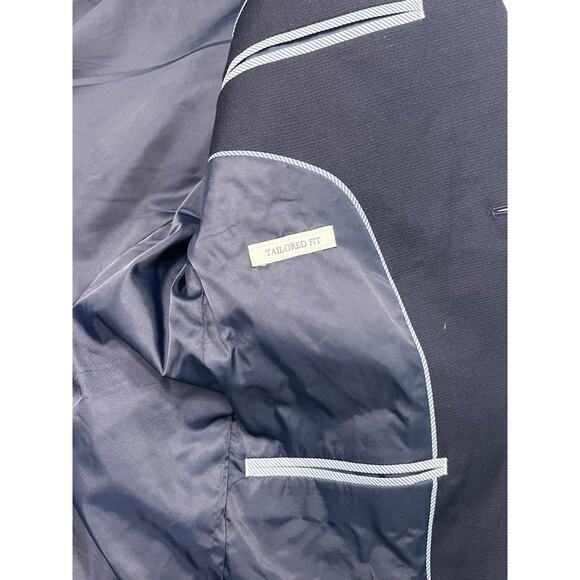 Jos A Bank Blazer Mens 36 Short Blue Navy Wool Two Button Brrr Comfort Classic - Picture 10 of 12